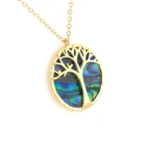 Abalone Charm Tree Of Life Pendant Tree Of Life Pendant With Abalone Shell Charm Necklace