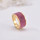 Rose Gold Ring Gift Ring Plating Rose Gold 316 Stainless Steel Diamond Ring Gift Jewellery Ruby Shinny Ring