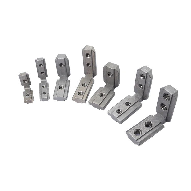 Stainless Steel Aluminum Profile Accessories with 20/30/40/45 Corner Slots and Built-in L-shaped Internal Connection Fasteners factory