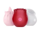 Sex Newest Women Sex Toy Rose Red Shape Vibrator Silicone Clit Licking Vibrator Magic Tongue Vibrator