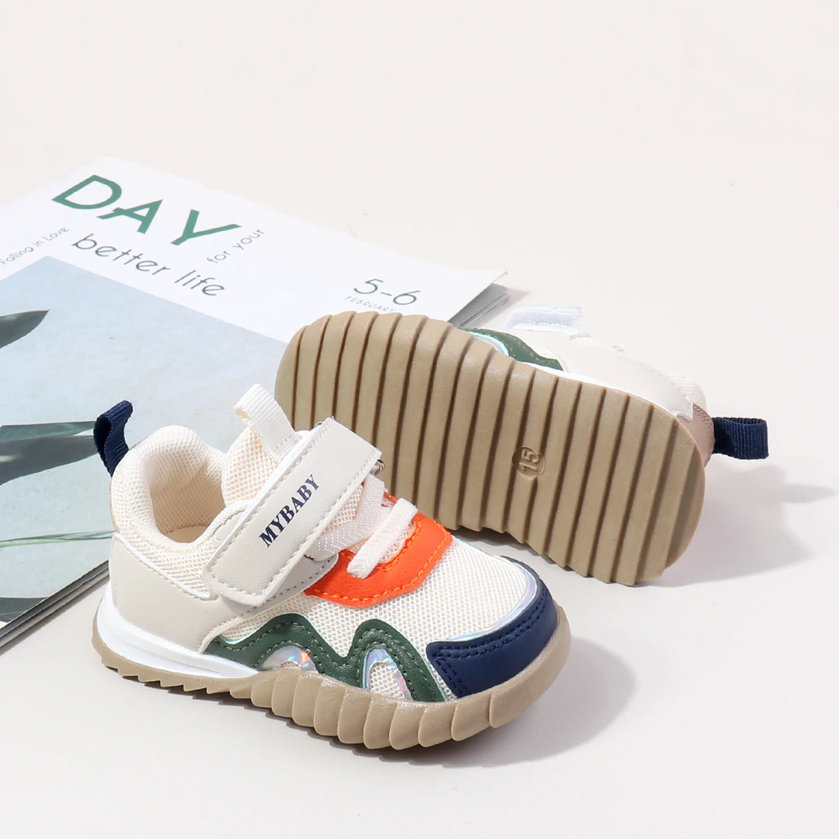 2025 New Unisex Baby Sneaker High Quality PU TPR Sole Anti-Slip Pre-Walk Shoes 0-15 Months Breathable Pre-Walk Flat Spring details