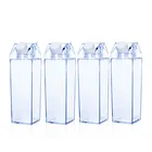 Plastic Milk Carton Plastic 500ml Plastic Blank Square Water Bottle Clear Milk Carton Plastic Milk Juice Box