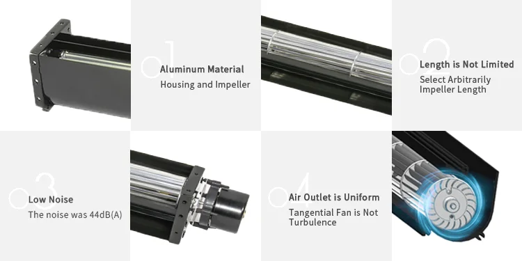 Tangential Fan, 12V, 50mm, Aluminum - detail 4