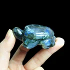 Labradorite Natural Labradorite Carved Tortoise Figurine Healing Crystals Animals Statue