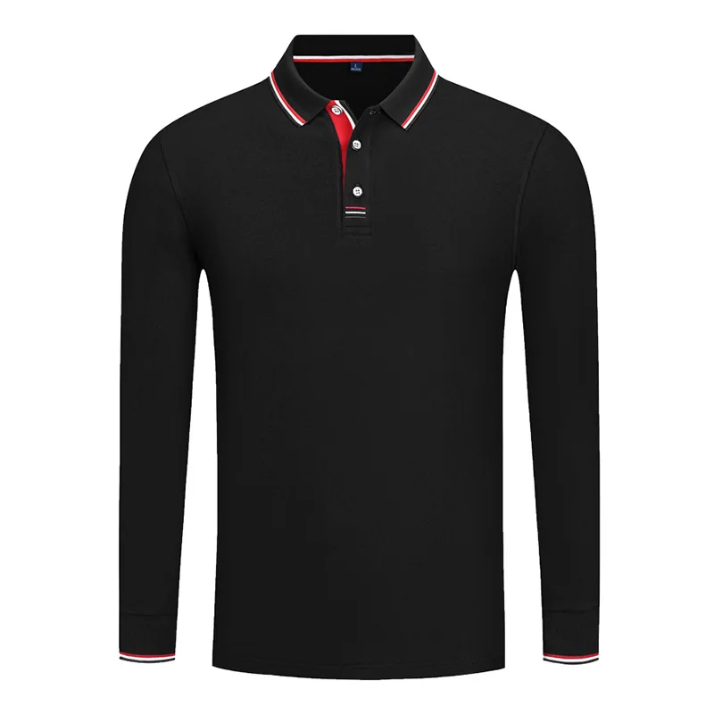 Factory Wholesale High Quality Pique Fabrics 210gs Casual Golf Custom Logo Simple Long Sleeve