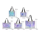 Tote Bag Custom 39*25*19cm PVC Luxury Boutique Designer Transparent Clear Iridescence Holographic Tote Bag