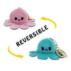 Stuffed 2021 Hot Sale Double Side Flip Octopus Plush Stuffed Animals Soft Toys Reversible Octopus Keychain
