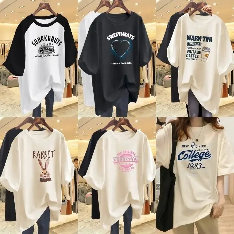 Wholesale Plus Size cotton t-shirts women short sleeve tshirt casual printing Women's T-Shirt