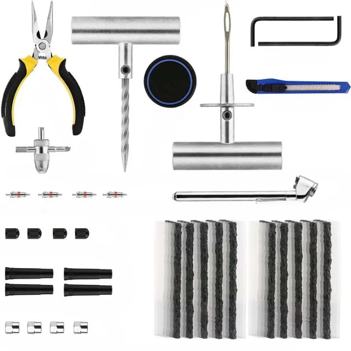 Hot Sale 68pcs Set Car and Motorcycle Tire Repair Tools Vacuum Portable Car Tire Repair Tools