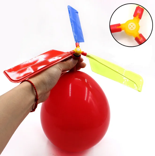 Funny Balloon Helicopter Flying Outdoor Playing Educational Kids Toys
