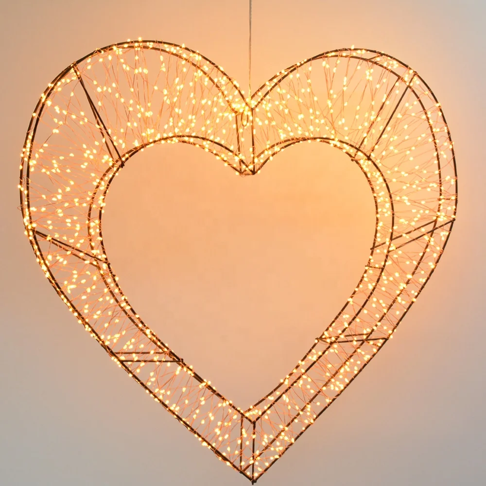 Download Christmas Decoration 3d Heart Metal Frame Led Christmas In Out Fairy Lights Buy 3d Heart Metal Frame Decoration Edison Bulb Copper Wire Light Big Bulb Qty Product On Alibaba Com