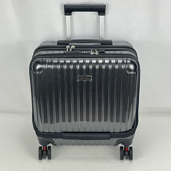 Source Factory Front Open Durable Luggage Business Travel Cases Multi-function Trolley Case High Quality Suitcase On Wheels