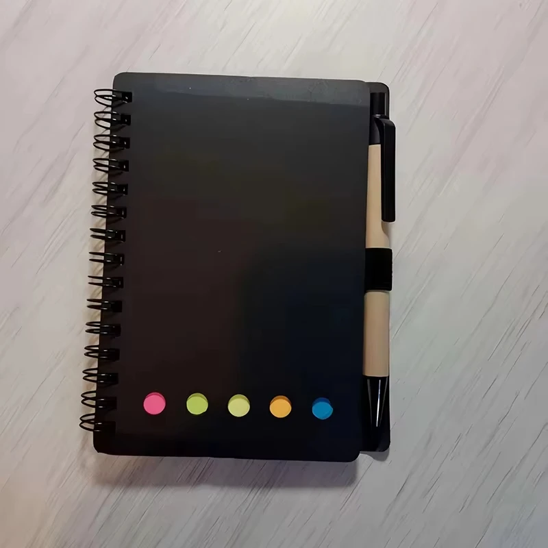 Memo Sticky Notes Flag Kraft Paper Notebook Mini Small Notebook Custom Notepads With Pen and Sticky Notes