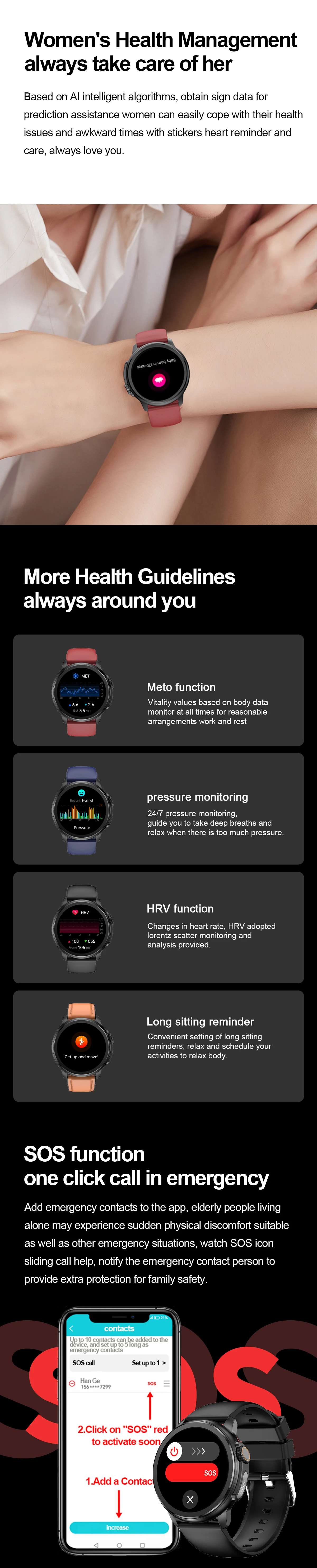 Valdus Et Amoled Sos Body Mbi Body Fat Ip Smartwatch Sleep