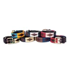 Polo Belt Custom Wholesale Personalized Equestrian Embroidered Classic Star Horse Riding Genuine Leather Polo Belt