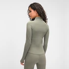Raibaallu Double-sided Worsted Yoga Jacket Stretch Zipper Fitness Thread Sports Jacket For Women Autumn And Winter