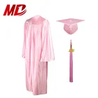 School Uniform School Graduation Caps And Gowns High School Graduation Uniform Shiny Pink Gown And Cap