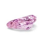 Cubic 5A Grade Wuzhou Gems 8*10 To 8*12mm Light Pink Pear Shape 4k Ice Flower Cut Loose Cz Cubic Zirconia
