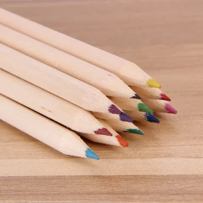 Promo 12 pieces color pencil set with sharpener in case 12 colors pencil