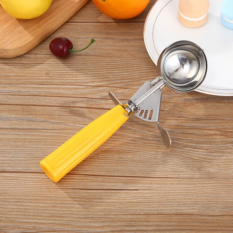 Full Sizes 304 Stainless Steel Ice Cream Trigger Scoop