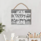 Decor Amazon Hot Sale Home Sweet Home Rustic Wooden Wall Hanging Decor Front-door Sign