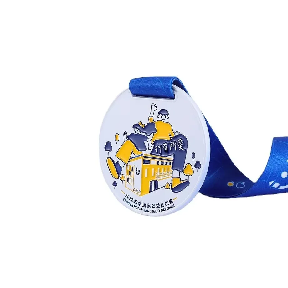 Manufacturer Design Custom Logo Zinc Alloy Metal Medal 3D Run Race Marathon Finisher Sports Medals factory