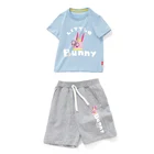 Summer Lovely Fashion Cartoon Printing Kids Clothes Set Children's Boys Short Sleeve Suit