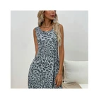 New Summer Summer New Women's Fashion Summer Casual Leopard Women Allover Print Tank Dress