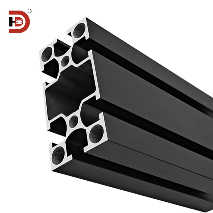 4080 Sandblasted Black Extruded Aluminum Alloy Profiles Provide Punching and Cutting Services From Chinese Manufacturers manufacture