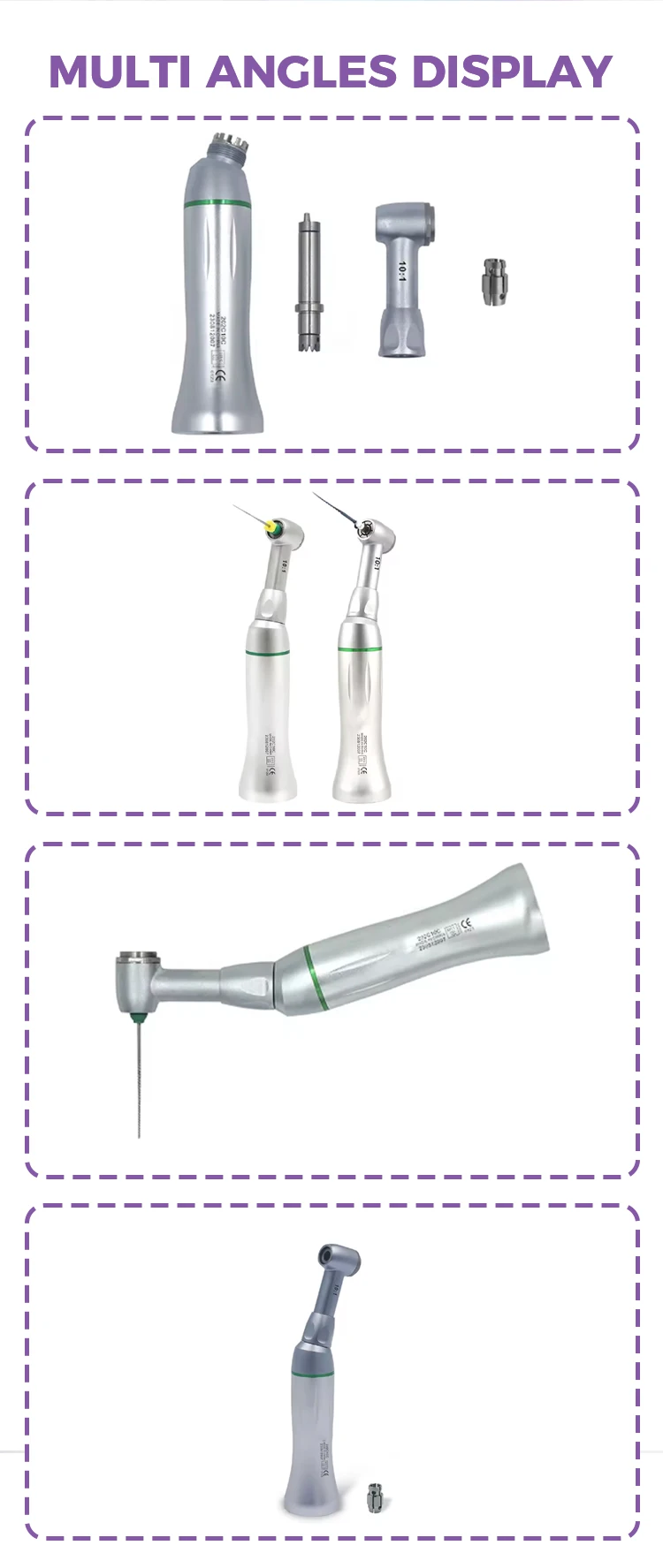 10:1 Dental Root Canal for Hand Files Contra Angle Low Speed Handpieces Reciprocation Endodontic Turbine Medical Supply details