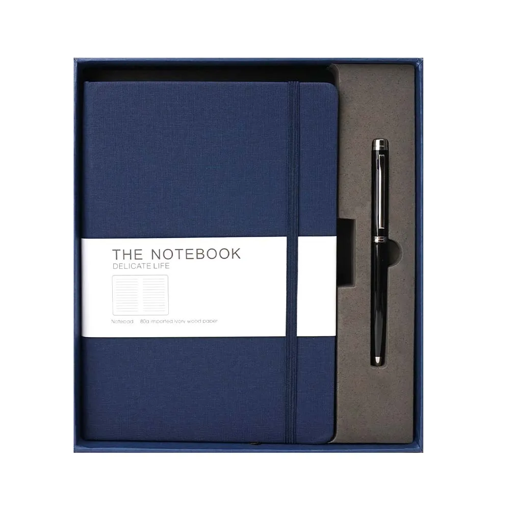 A4/A5/A6 Wholesale custom office stationery gift pens and notebook luxury business gift sets