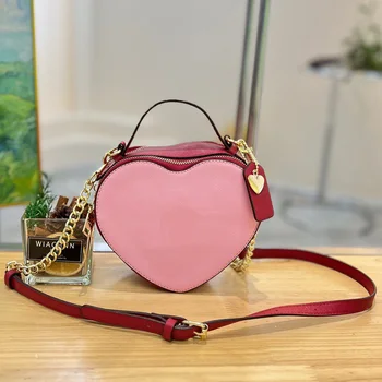 Hot Selling Valentine Day Heart Purse Famous Brand Women Shoulder Bag Luxury Designer PU Leather Love Shape Crossbody Handbags