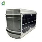 Sides 2 Led Light Double Sides 2 Sets Red And Blue Solar Wireless LED Strobe Traffic Warning Light