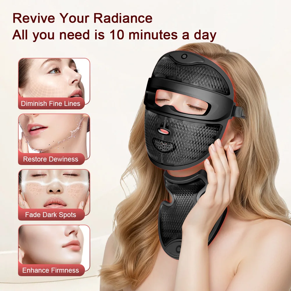 3D LED Beauty Mask 7-in-1 Photon Therapy CE Certified Face Mask with 7 Colors for Skin Rejuvenation