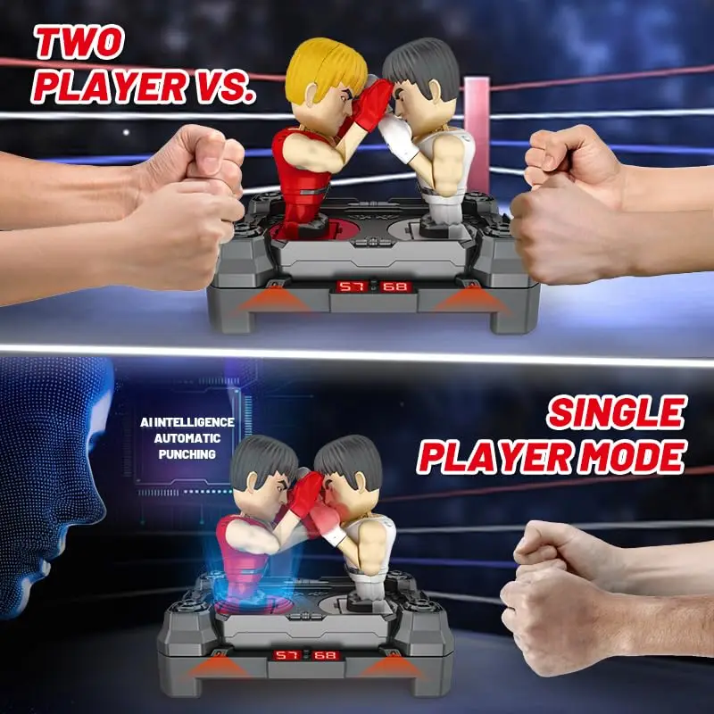 Electronic Boxing Toy Scoring Screen Kid Board RC Boxing Games Body Interactive Punching Robots Xmas/Birthday Gift for Children
