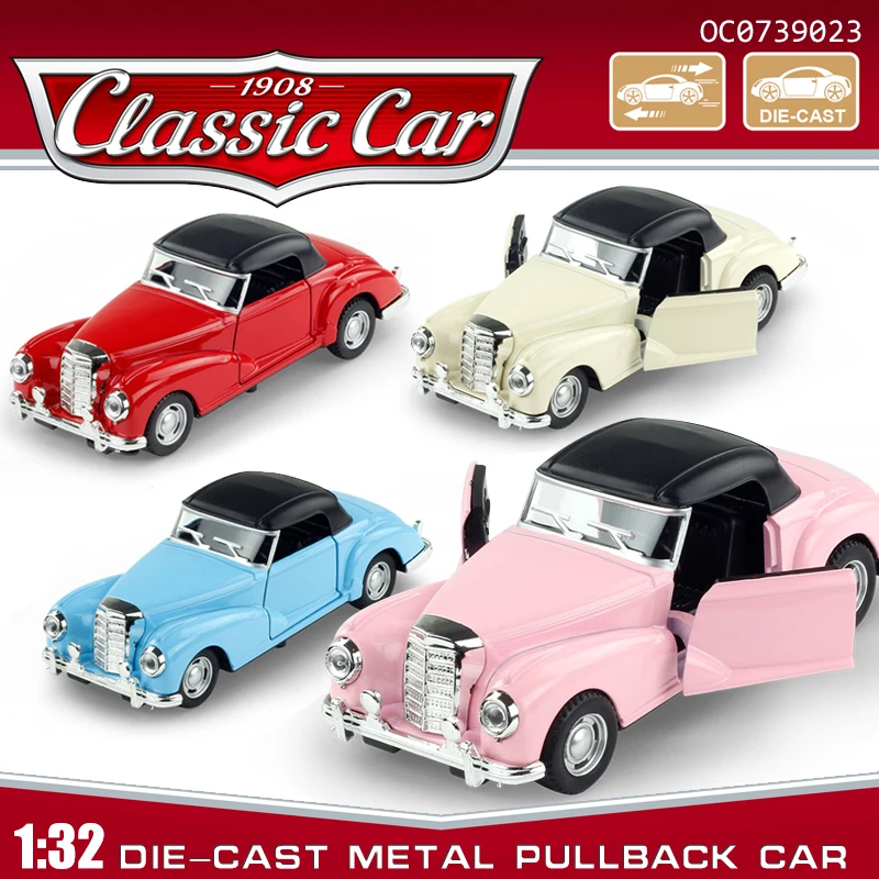 1:32 Pullback classic children's mini die cast metal car toy for boys kids