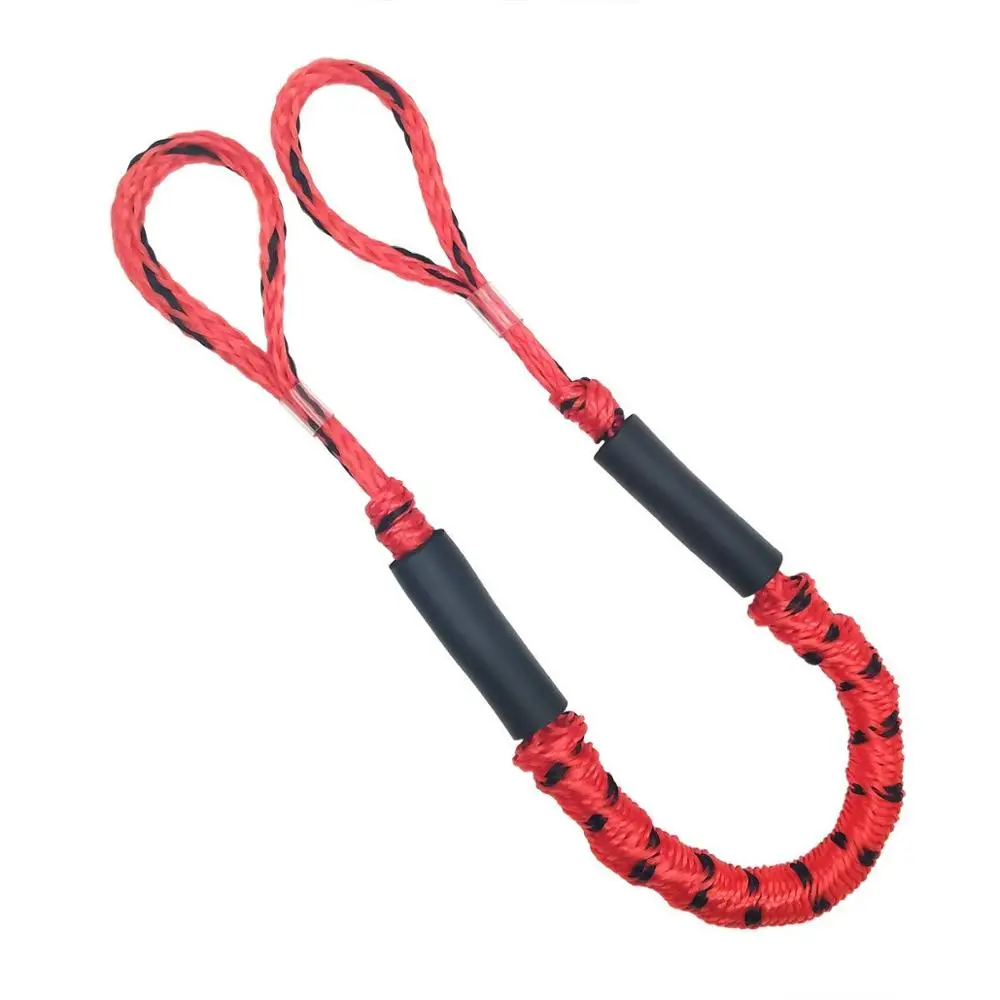 Marine Dock Bungee Tie With Two Loops Made in USA Pack of 2 Red