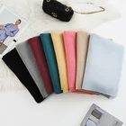 Scarves New Arrivals Monochrome Pleated Shawls Polyester For Women Scarf