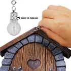 Fairy Fairy Outdoor Decorative Garden Accessories Gnome Door And Windows Glow In Dark Resin Fairy Door With Lamp