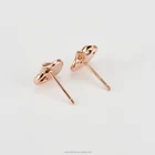 Heart Earrings Silver Earringsheart Iced Out Sparkling Heart Stud Earrings Hip Hop Bling CZ Love Earrings 925 Sterling Silver