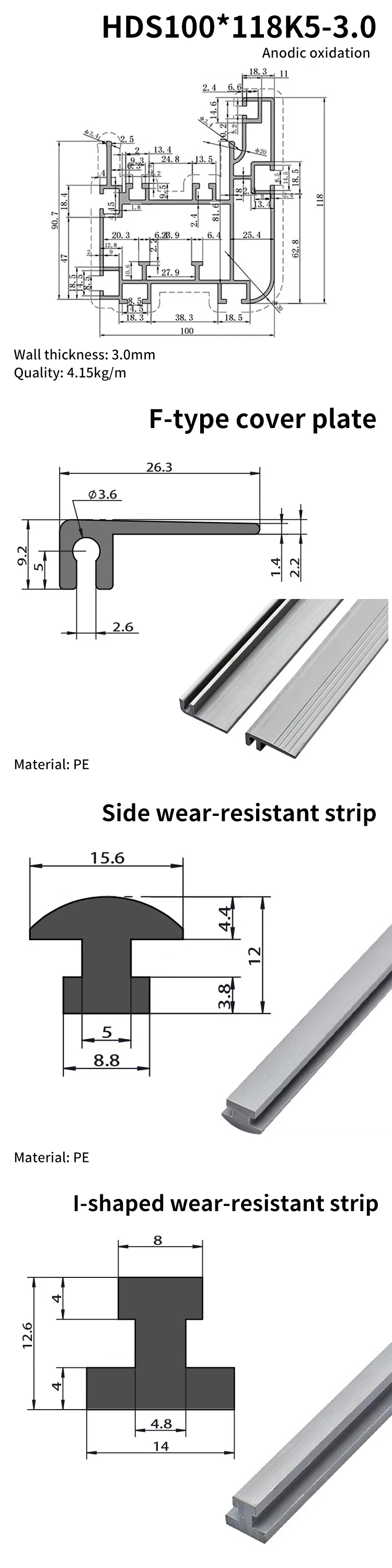 100 * 118 Profile 3x Speed Assembly Line Aluminum Profile BS30-C212A Conveyor Chain 38.1 Pitch Chain supplier