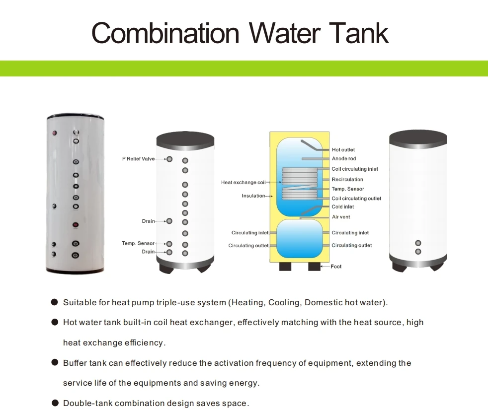 Tank for Heat Pump, 200, Stainless, Steel, DHW - detail 10