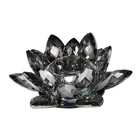 Crystal Crystal 2020 New Black Crystal Lotus Shaped Candlestick Is Suitable For Decorating Ornaments At Home