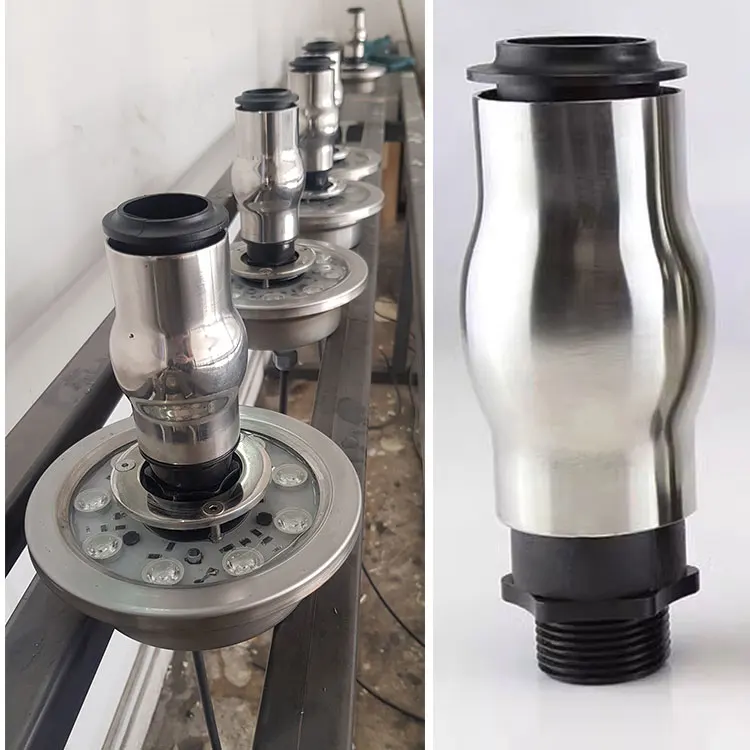 Stainless Steel Frothy Fountain Nozzle Bubbling Waterscape Pond Sprayhead for Stone Garden Products factory