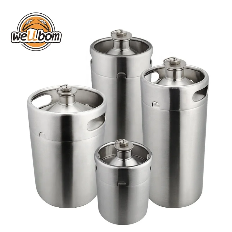 Details about   Silver Food-grade Beer Keg Homebrew Stainless Mini Keg Growler Craft And Draft 