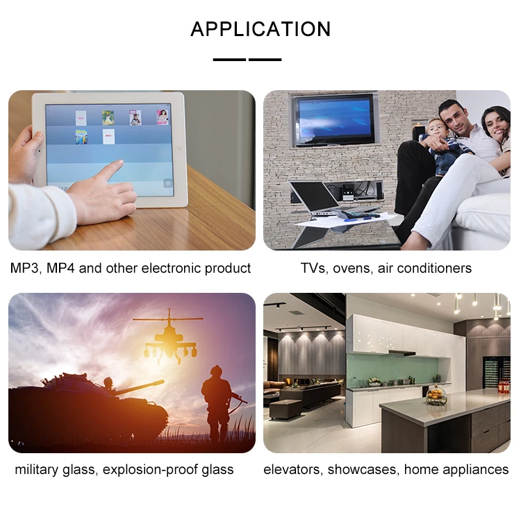 Micro circuit boards on both sides of tempered high temperature glass for heating panels of small household appliances
