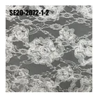 Wedding 3D Ribbon Rose Flower With Polyester Plain Voile Tape Embroidery Tulle For Party Wedding Dress Lace Fabric