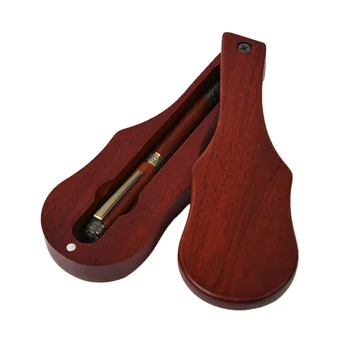 Luxury National Wooden Walnut Maple Redwood Handmade Box Guitar Shaped Gift Pen Boxes Packaging