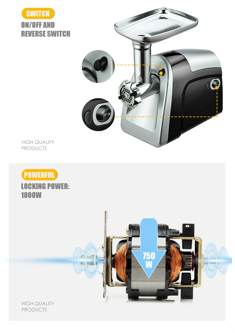 Hachoir à viande universel portable hachoir à boeuf broyeur automatique hachoir à viande électrique