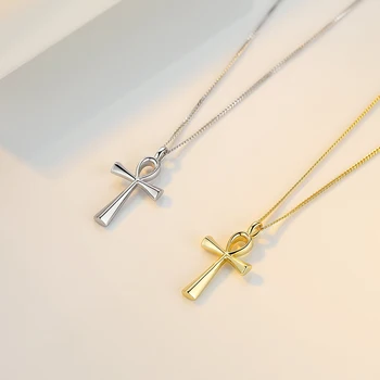 fashion jewelry 925 sterling silver custom gold plated cross necklace pendants & charms